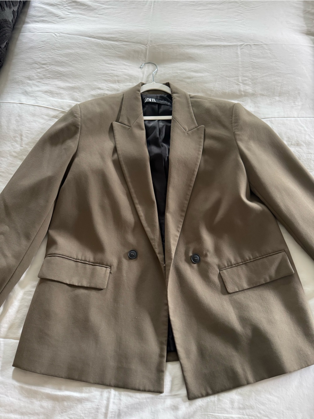 Zara Olive-Tone Women's Blazer Jacket